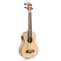 Ukulele électrique en bois d'épicéa et d'acajou de fabrication chinoise, 30 pouces, avec micro
