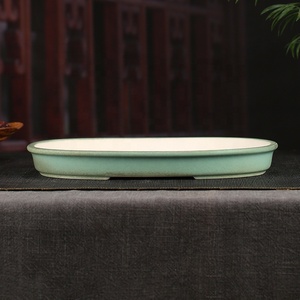 Macetas de bonsái para paisajismo de montaña, <span class=keywords><strong>maceta</strong></span> de bonsái ovalada poco profunda, <span class=keywords><strong>maceta</strong></span> de bonsái esmaltada para <span class=keywords><strong>entrenamiento</strong></span> - Product Image 2