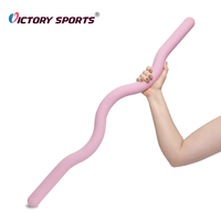 Barre de yoga en silicone ondulée antidérapante et flexible pour la maison, la gym, le Pilates, le fitness, le renforcement des bras, barre lestée