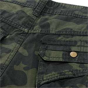 Nuevo camuflaje de alta calidad plisado lavado Casual logotipo personalizado 6 bolsillo hombres <span class=keywords><strong>Milita</strong></span> pantalones Cargo masculinos - Product Image 6