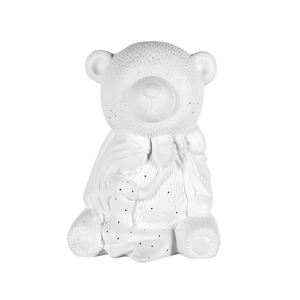 Lâmpada de mesa de porcelana para crianças, lâmpada de porcelana com urso de animais fofos para decoração de mesa de bebês noturnos - Product Image 3