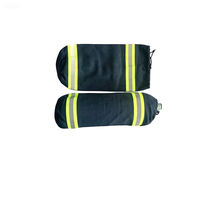 Sac de transport de cylindre ignifuge marine/orange avec bande réfléchissante pour cylindre SCBA marin/anti-incendie de 6,8L