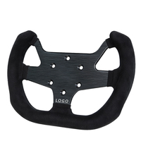 Volante de Carreras Universal de 6 Pernos Estilo F1 de Gamuza para Juegos de Carreras de PC y PS