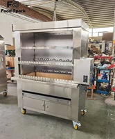 Four à rôtir rotatif professionnel au charbon de bois et au gaz pour barbecue, idéal pour le bœuf, le porc, le mouton, le poisson et le poulet
