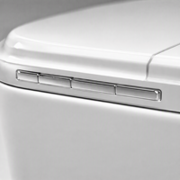 WC intelligent à nettoyage automatique avec bidet intégré, chasse d'eau automatique, siège chauffant et télécommande