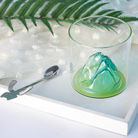 Tasse en verre design Montagne, en verre borosilicate de haute qualité, tasses à eau créatives de style japonais avec modélisation montagne