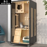 Maison panoramique personnalisée pour animaux de compagnie cage pour meubles d'intérieur respirants pour animaux de compagnie villa en bois pour chat maison de luxe pour chat