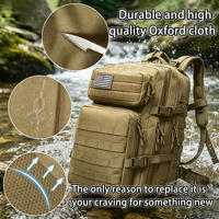 Sac à dos tactique grande capacité, système MOLLE, fermeture éclair, imperméable, léger, en nylon, pour randonnée et chasse, vente en gros disponible