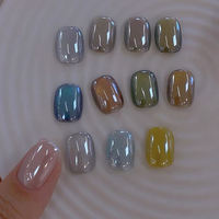 Poudre Magique Effet Miroir Aurora 0,5g/Pot, Pigment Translucide pour Ongles, Poudre Plaquée, Poussière de Lune, Décoration DIY pour Ongles Scintillants