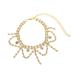Sexy mujer verano playa <span class=keywords><strong>Flash</strong></span> diamante múltiples capas borla pulsera de tobillo - Product Image 5