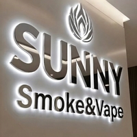 Livraison rapide, enseigne en métal avec logo 3D, enseigne LED personnalisée, enseigne murale éclairée par LED, enseigne de salon de beauté SPA, enseigne de studio, enseigne en lettres LED
