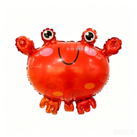 Ballons en aluminium en forme d'animaux marins de style Q : Crabe, Hippocampe, Pieuvre, Poisson-bouffant – Série créative gonflable pour fêtes