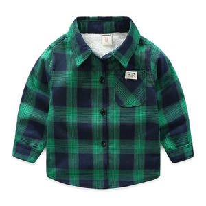 Camisas de Invierno para Niños, de Felpa Cálida a Cuadros, Producción de Fábrica, Venta al Por Mayor - Product Image 5