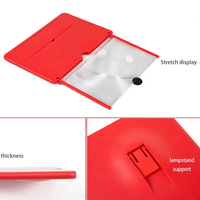 12 Inch 3D Mobile Phone Screen Magnifier HD Video Amplifier Stand Bracket Movie Game Magnifying Folding Phone Desk Holder
