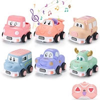 Voiture télécommandée RC miniature mignonne en caoutchouc souple 2,4 GHz 2 canaux avec lumières et musique