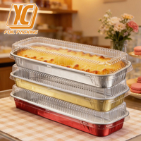 Contenants en aluminium jetables de qualité alimentaire XC Y58 750 ml avec couvercle en plastique, moules à gâteaux et à pains pour cheesecake, stockage alimentaire