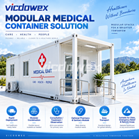 VICDOWEX Bâtiment Modulaire Préfabriqué Contemporain en Conteneurs pour Clinique, Bureau, Construction, Camp, Entrepôt, Usage Éloigné
