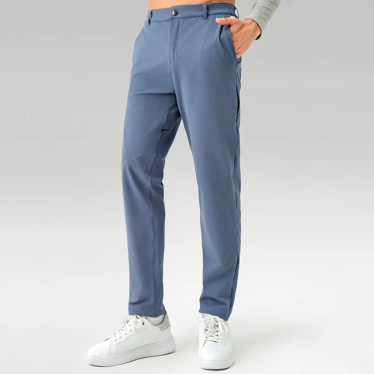 Celana pria Komisi LULU, celana kebugaran kasual tinggi elastis, cepat kering, celana komuter dua kegunaan 2024