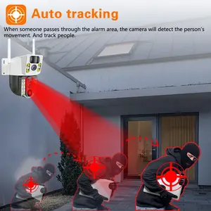 Cámara Solar <span class=keywords><strong>V380</strong></span> 4G con Tarjeta SIM, Detección Humana PIR, Seguridad 4K HD, Wifi, IP Inalámbrica, Energía Solar, Cámaras CCTV, Cámara Inteligente para el Hogar - Product Image 4