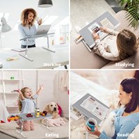Verstelbare Draagbare Opvouwbare Bed Lederen Laptop Boek Stand Lade Verstelbare Laptop Bureau Studie Tafel Bed