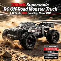 Voiture télécommandée HOSHI N517A RTR Hobby Grade Toy 4WD 70KM/H haute vitesse avec moteur brushless Frenzy, échelle 1/12