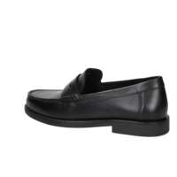Mocasines GEOX para Hombre, Color Negro, Tallas 40-45, Tacón de 2 cm, Parte Superior de Cuero Acolchado, Entresuela de EVA, Suela de Goma, Estilo Slip-On
