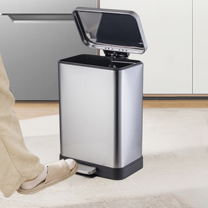 Thương Mại 10L 13L 16L 20L 27L Nhà Bếp Thùng Rác Có Thể Kép Thép Không Gỉ Rác Bin Pet Bằng Chứng Đạp Nhà Bếp Rác Bin Với Nắp - Product Image 2