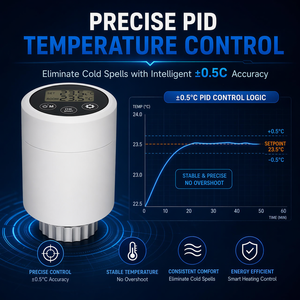 Valvola Termostatica Intelligente <span class=keywords><strong>per</strong></span> Radiatore, Controllo Temperatura Ambiente, WIFI Tuya ZigBee, Valvola Termostatica Intelligente <span class=keywords><strong>per</strong></span> Radiatore TRV - Product Image 5