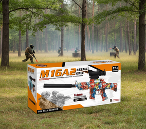 Fucile Giocattolo Elettrico M16A2 per Gel Ball Blaster 44mm, Manuale e Automatico, per Giochi di Tiro all'Aperto, Realizzato con Stampaggio a Iniezione in Plastica - Product Image 2