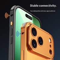 Coque de téléphone iPhone 17 Pro Max/17 Pro avec cadre métallique sans bords usiné CNC, protection anti-chute, revêtement DLC, certifiée ISO9001