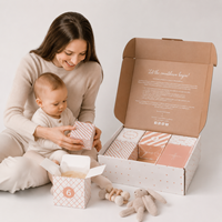 Boîte d'expédition personnalisée en carton ondulé pliable en forme d'avion pour maman, bébé et nourrisson, calendrier de l'Avent compte à rebours de 7 jours
