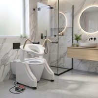 Siège de toilette surélevé Ucom, dispositif médical de classe II, avec rehausseur pour aider les personnes âgées à se lever de manière autonome