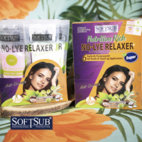 Sachet OEM sans soude, marque privée, relaxant capillaire régulier Dark and Lovely pour les personnes noires, mini