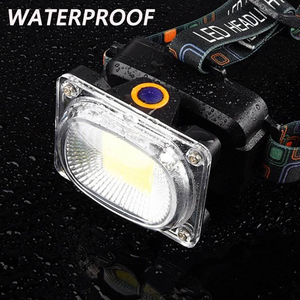 Rechargeable COB LED Headlamp Super Bright <b>Waterproof</b> Headlight Outdoor Camping Hiking Fishing Emergency Head <b>Torch</b> Light - Product Image 5