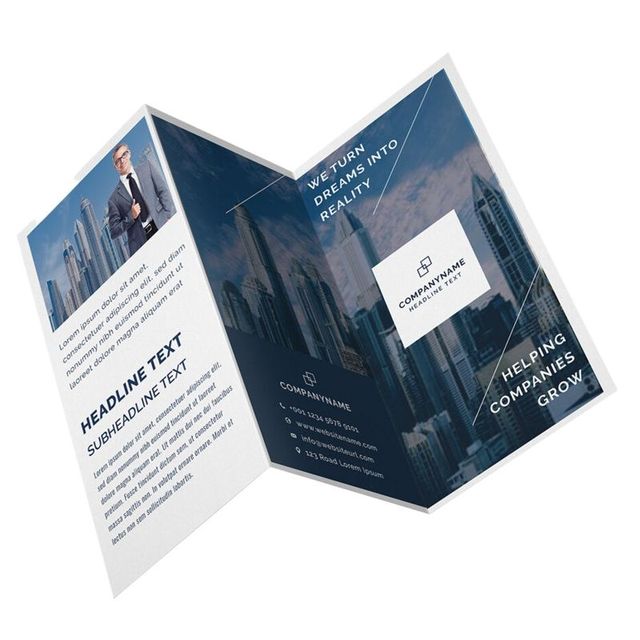 Company Advertising Printing Service Custom Printing Folding Paper Instruction Booklet Brochure Printing Flyer