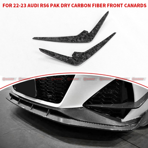 Nuevas Piezas de Auto: Alerones Delanteros de Fibra de Carbono Estilo PAK para Audi RS6 - Product Image 2