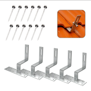 SOEASY <span class=keywords><strong>Crochet</strong></span> <span class=keywords><strong>de</strong></span> toit en <span class=keywords><strong>tuile</strong></span> solaire réglable en acier inoxydable pour montage <span class=keywords><strong>de</strong></span> panneau solaire - Product Image 4