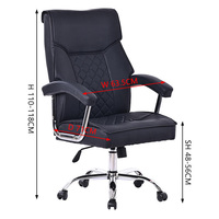 Échantillon Gratuit - Chaise de Bureau Pivotante en Cuir Moderne pour Dirigeant, Employé, Directeur, Manager - Design Commercial