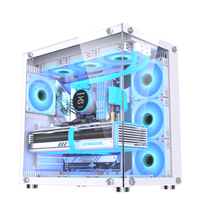 Lovingocool eSports mát PC ATX kính cường lực trường hợp máy tính với cung cấp điện bầu không khí đầy màu sắc chơi game tháp kim loại trường hợp SPCC - Product Image 4