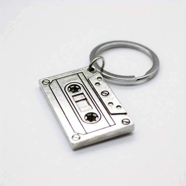 Cross Border Popular Retro Nostalgic Style Alloy Magnetic Tape Necklace Pendant Keychain Pendant