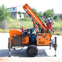 Foreuse hydraulique rotative à deux vitesses pour puits profonds de 200 m, adaptée aux terrains accidentés, pour le forage de puits d'eau