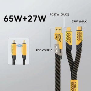 <span class=keywords><strong>Cable</strong></span> USB 4 en 1 <span class=keywords><strong>Tipo</strong></span>-<span class=keywords><strong>C</strong></span> con <span class=keywords><strong>Conector</strong></span> Dual, <span class=keywords><strong>Cable</strong></span> de Carga Rápida PD de 65W y 27W con Trenzado de Nailon, <span class=keywords><strong>Cable</strong></span> de Datos Magnético Multifuncional <span class=keywords><strong>Tipo</strong></span>-<span class=keywords><strong>C</strong></span> - Product Image 5
