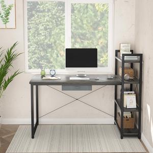 Bàn máy tính có thể đảo ngược 47 inch với ngăn kéo lưu trữ Bàn <span class=keywords><strong>2</strong></span> người với giá sách học viết bàn cho văn phòng tại nhà - Product Image 3