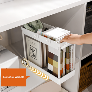 Estante de almacenamiento de doble capa debajo del fregadero, estante de almacenamiento de condimentos, cesta organizadora, cajón con ganchos - Product Image 5