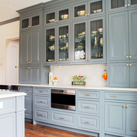 Meuble de cuisine modulaire en L moderne sur mesure, buffet, table à manger, armoire intégrée, bois massif, maison entière