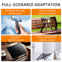 Soporte Magnético de Aluminio para Teléfono, 8 Velocidades, Soporte de Escritorio para Teléfono, Trípode Magnético para iPhone, Tablet
