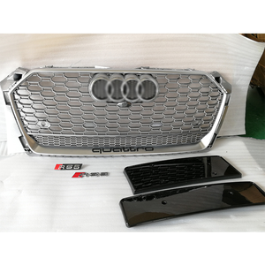 Griglia Stile RS5 a Nido d'Ape, Griglia Sostitutiva per <span class=keywords><strong>Audi</strong></span> <span class=keywords><strong>A5</strong></span> B9 S5 2017-2019, <span class=keywords><strong>Nera</strong></span>, Scatola di Cartone, ABS, 5 Set, Pagamento T/T - Product Image 3