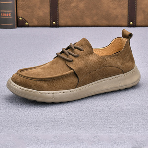 Chaussures Chunky Homme Printemps Rétro à Lacets en Faux Daim, Bout Rond, Semelle Extérieure en Caoutchouc, Semelle Intermédiaire en EVA, Rehaussantes - Product Image 2