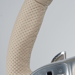 Volant en cuir semi-perforé personnalisé en usine pour Mercedes-Benz W205 W222 W176 W166 W217 W463 G63 C217 C43 Amg - Product Image 6