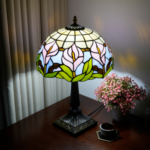 Lampe de table de style moderne <span class=keywords><strong>Calla</strong></span> Lily en verre teinté, lampe de bureau rétro de 12 pouces, salons, bureaux, lumière décorative de luxe - Product Image 5